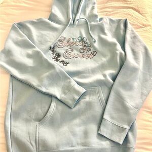 *ISO* Sabrina Carpenter Short n Sweet Blue Hoodie